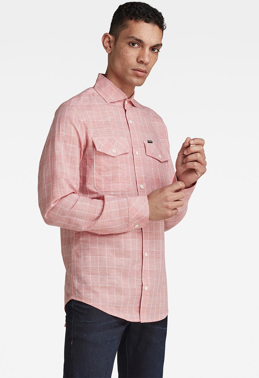 G-STAR - Marine service slim long sleeve shirt - red