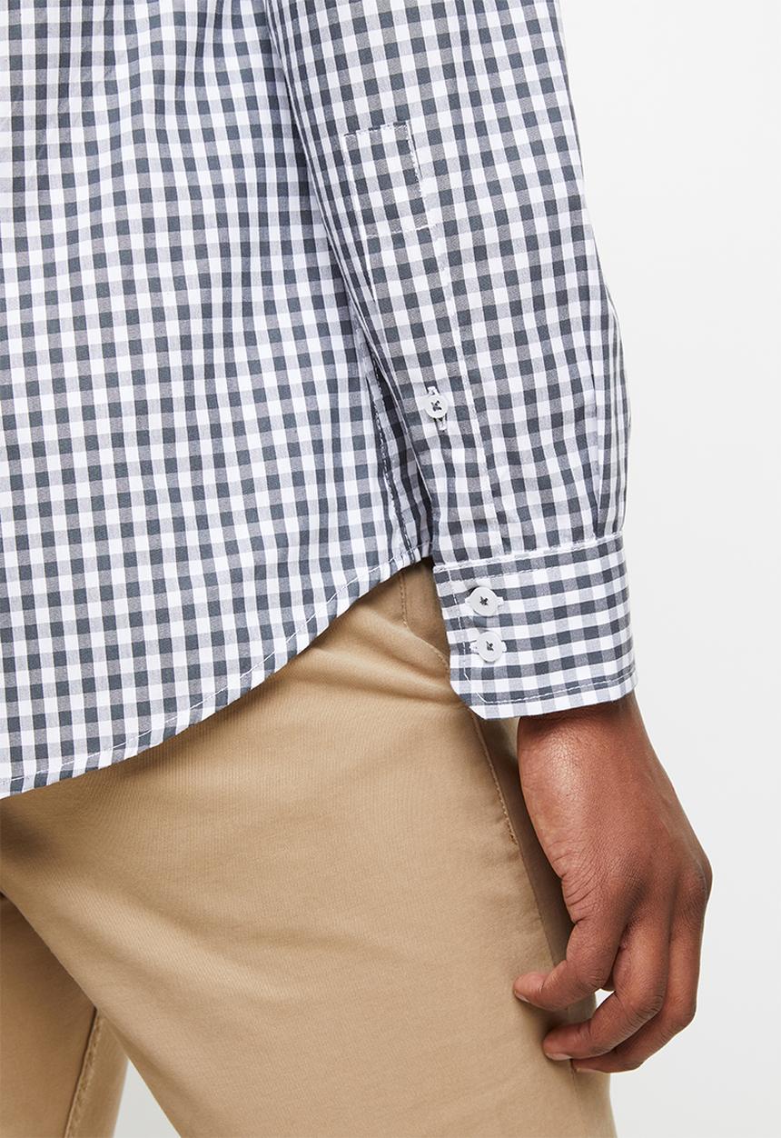 Ben Sherman - Multi ging shirt - grey & white 