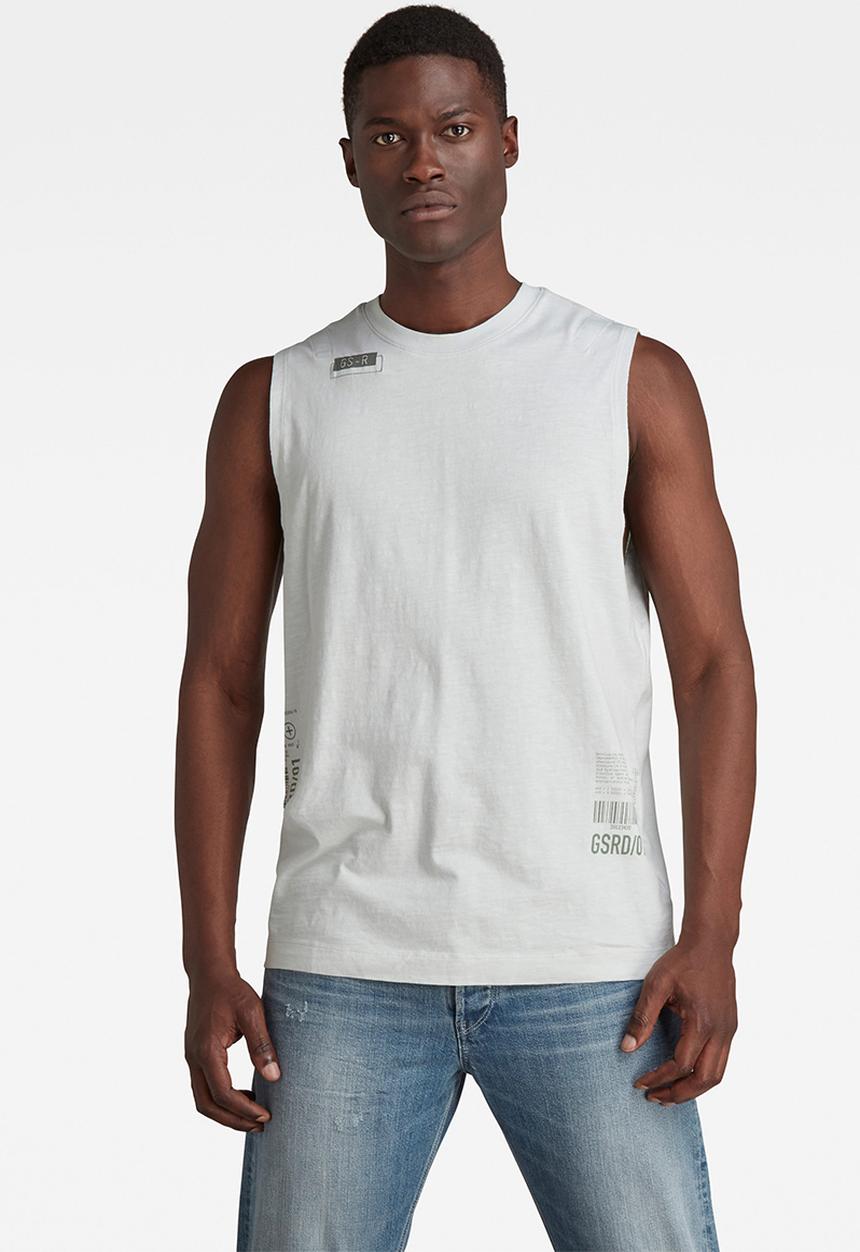 G-STAR - Graphic stitch detail tank - white
