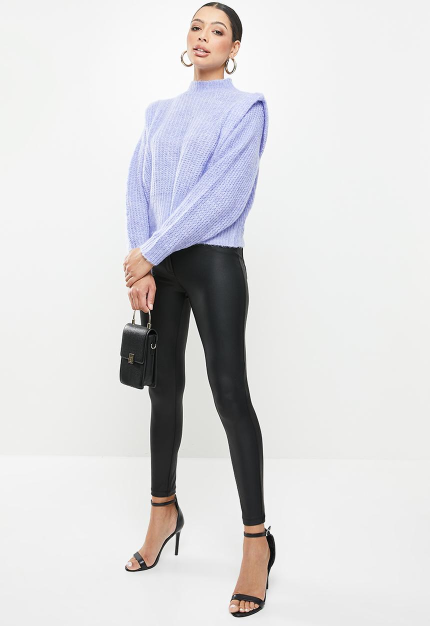 Missguided - Shoulder lip marl jumper -blue