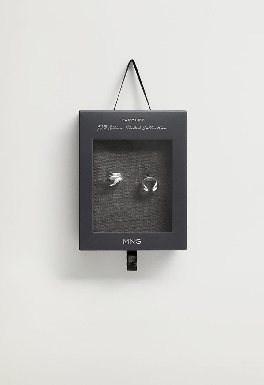 MANGO - Gormley earrings - silver