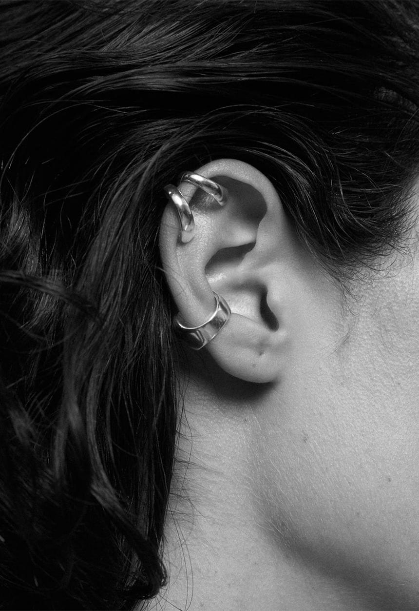 MANGO - Gormley earrings - silver