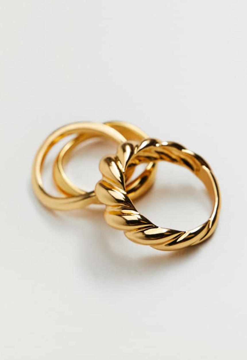 MANGO - Ring trenza - gold 