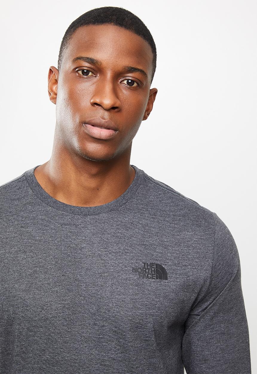 The North Face - Long sleeve red box tee - dark grey