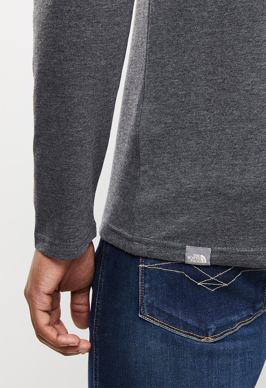 The North Face - Long sleeve red box tee - dark grey