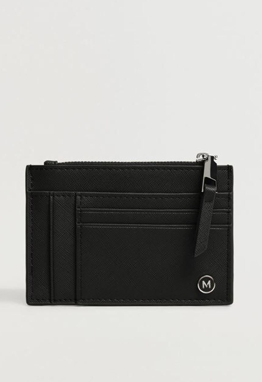 MANGO - Ruffled card holder - black
