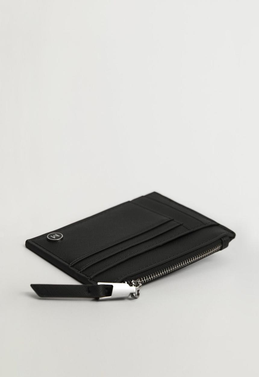 MANGO - Ruffled card holder - black