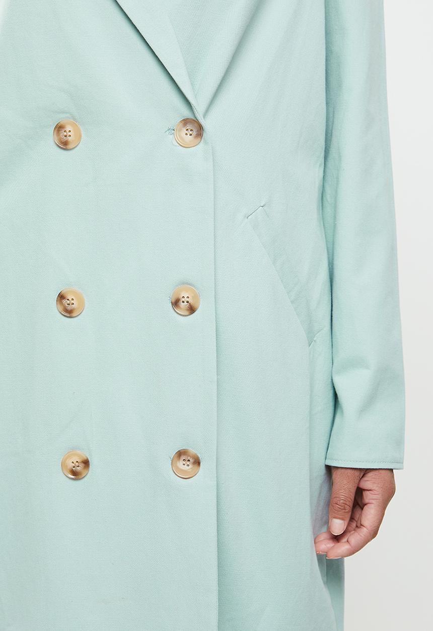 Missguided - Tailored duster trench coat - blue