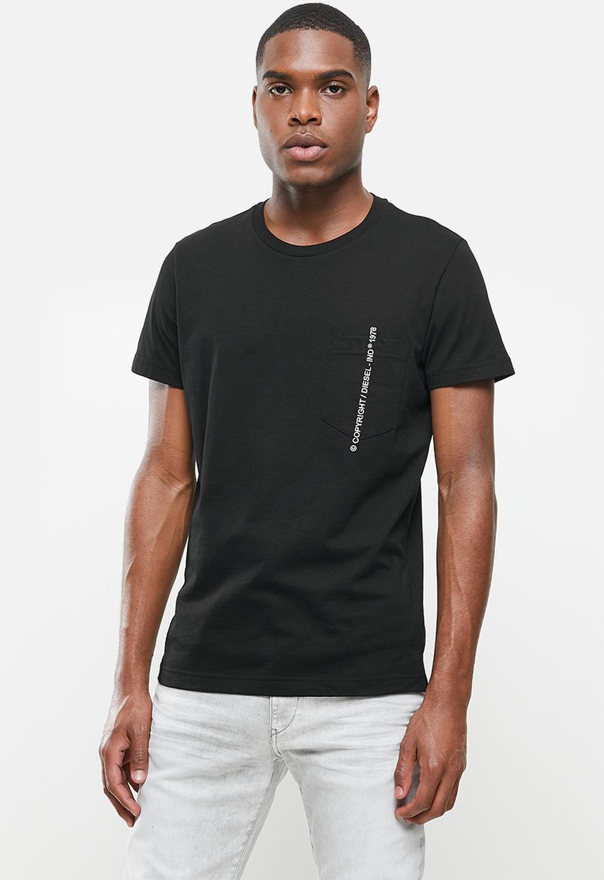 Diesel  - T -Rubin pocket T-shirt - black