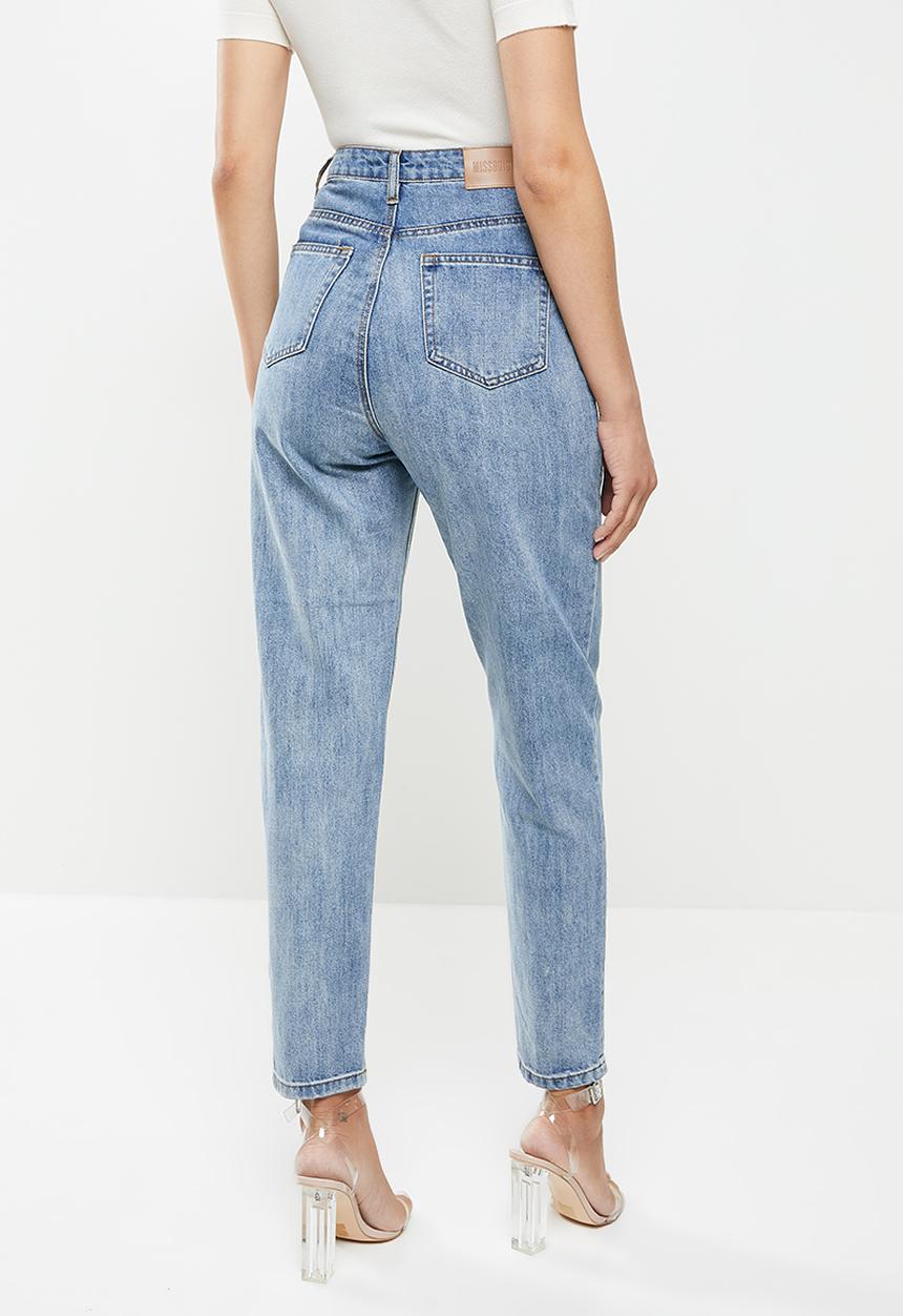 Missguided - Clean vintage wash mom jean - blue