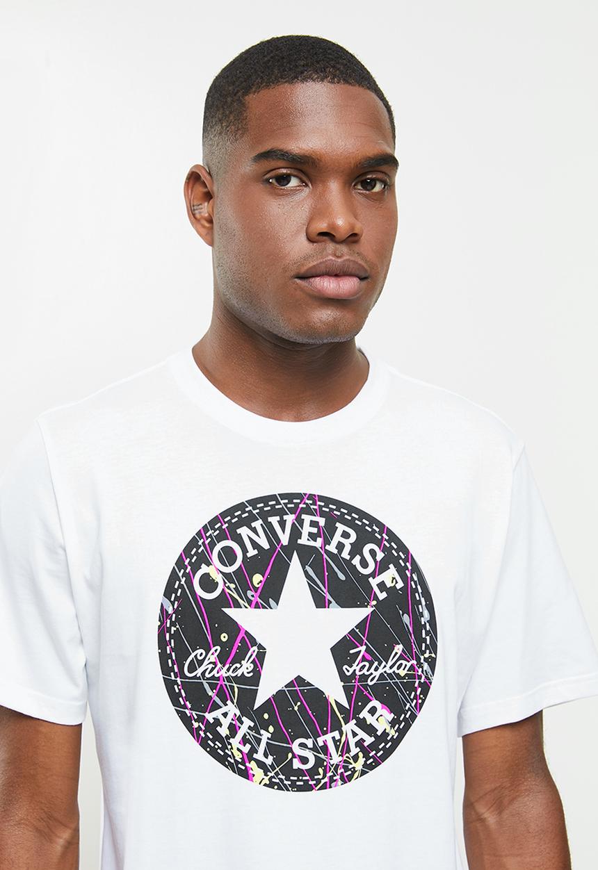 Converse - Splatter paint chuck taylor patch graphic tee - white