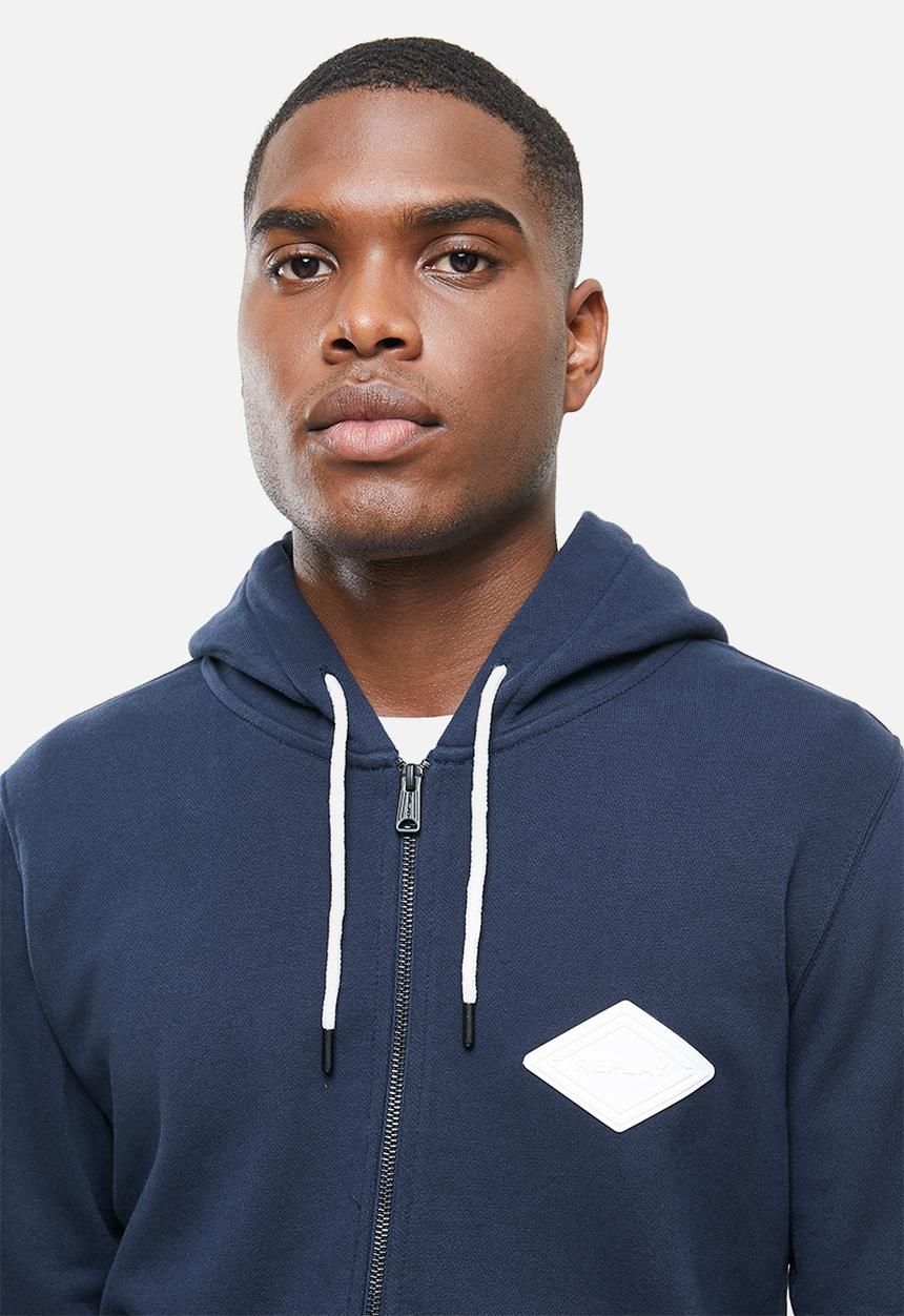 Replay - Replay zip thru hoodie - navy