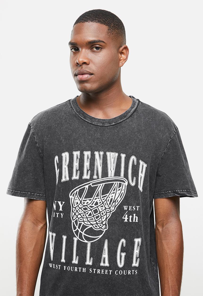 Factorie - Regular graphic T-shirt - black
