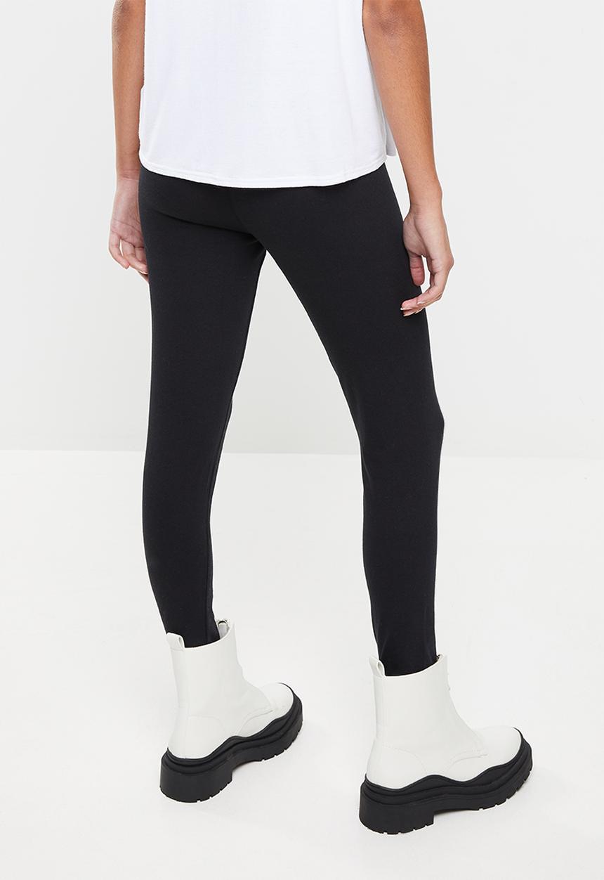 Missguided - Petite 2 pack leggings - black