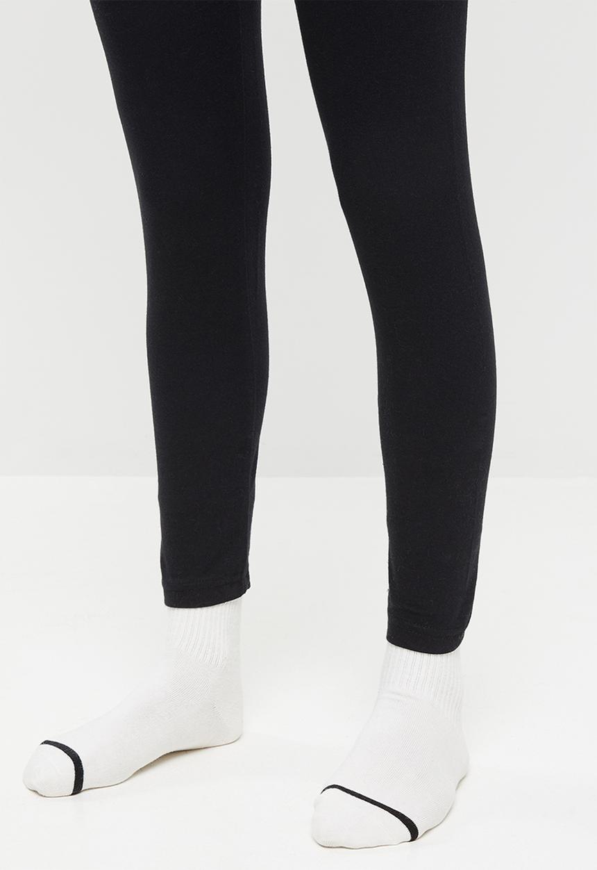 Missguided - Petite 2 pack leggings - black