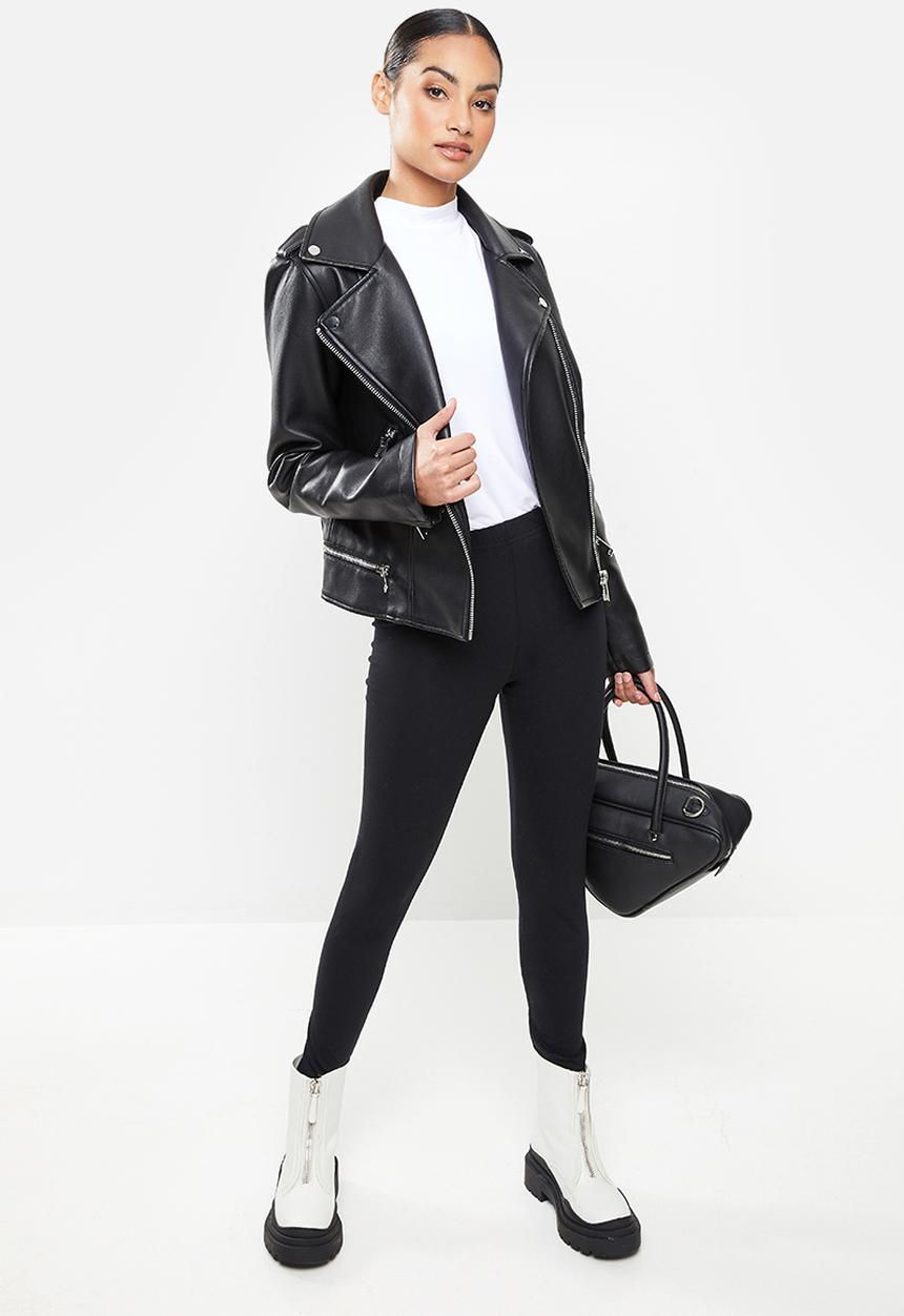 Missguided - Petite 2 pack leggings - black