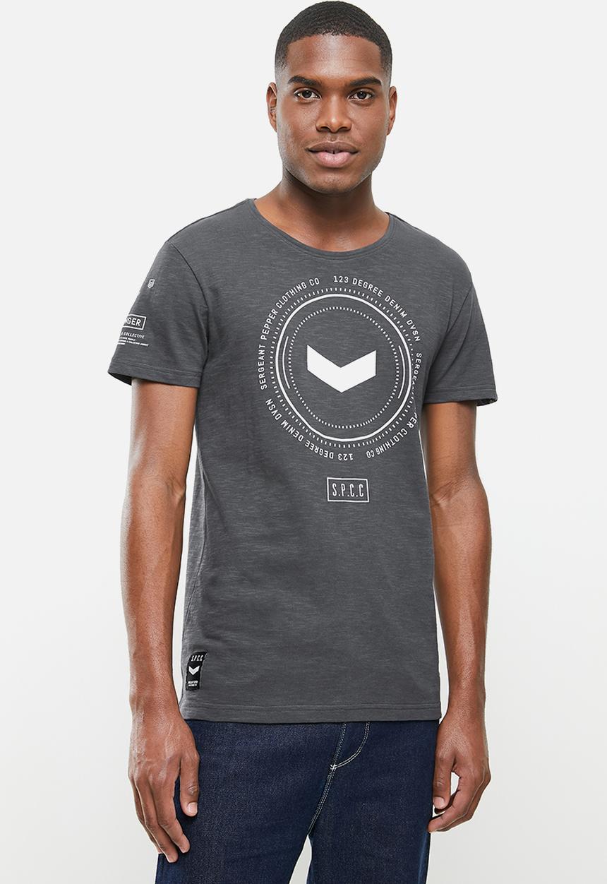 S.P.C.C - Rebel straight hem tee - charcoal