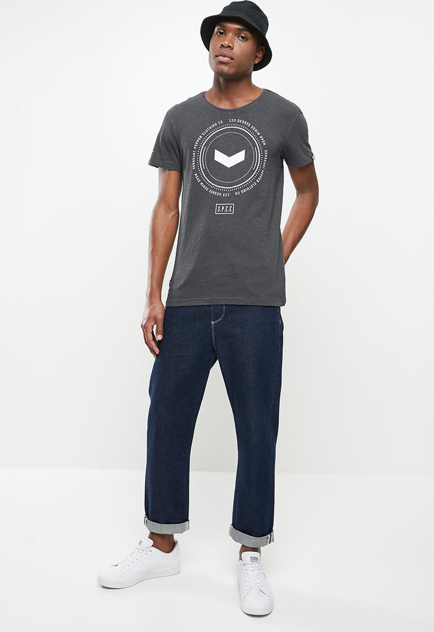S.P.C.C - Rebel straight hem tee - charcoal