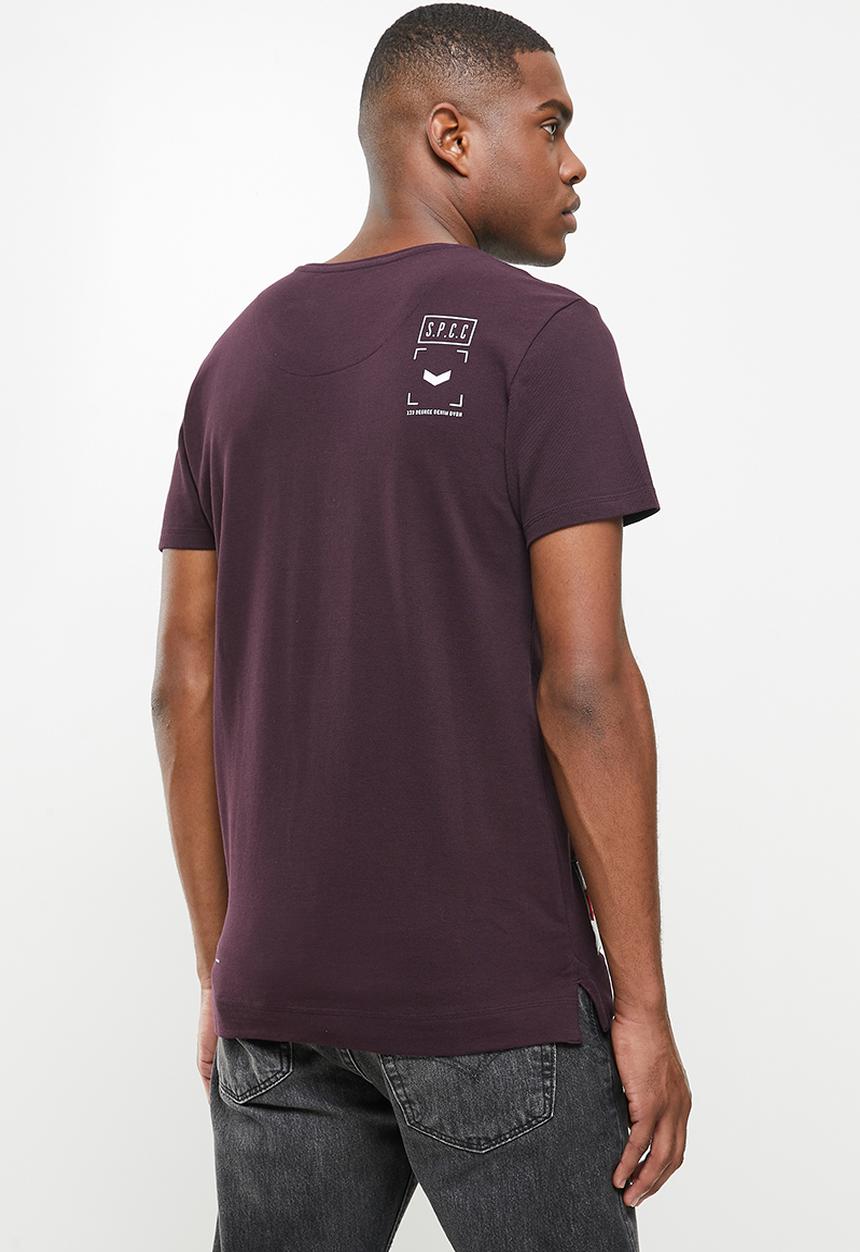 S.P.C.C - Hayne side slit straight hem tee - purple