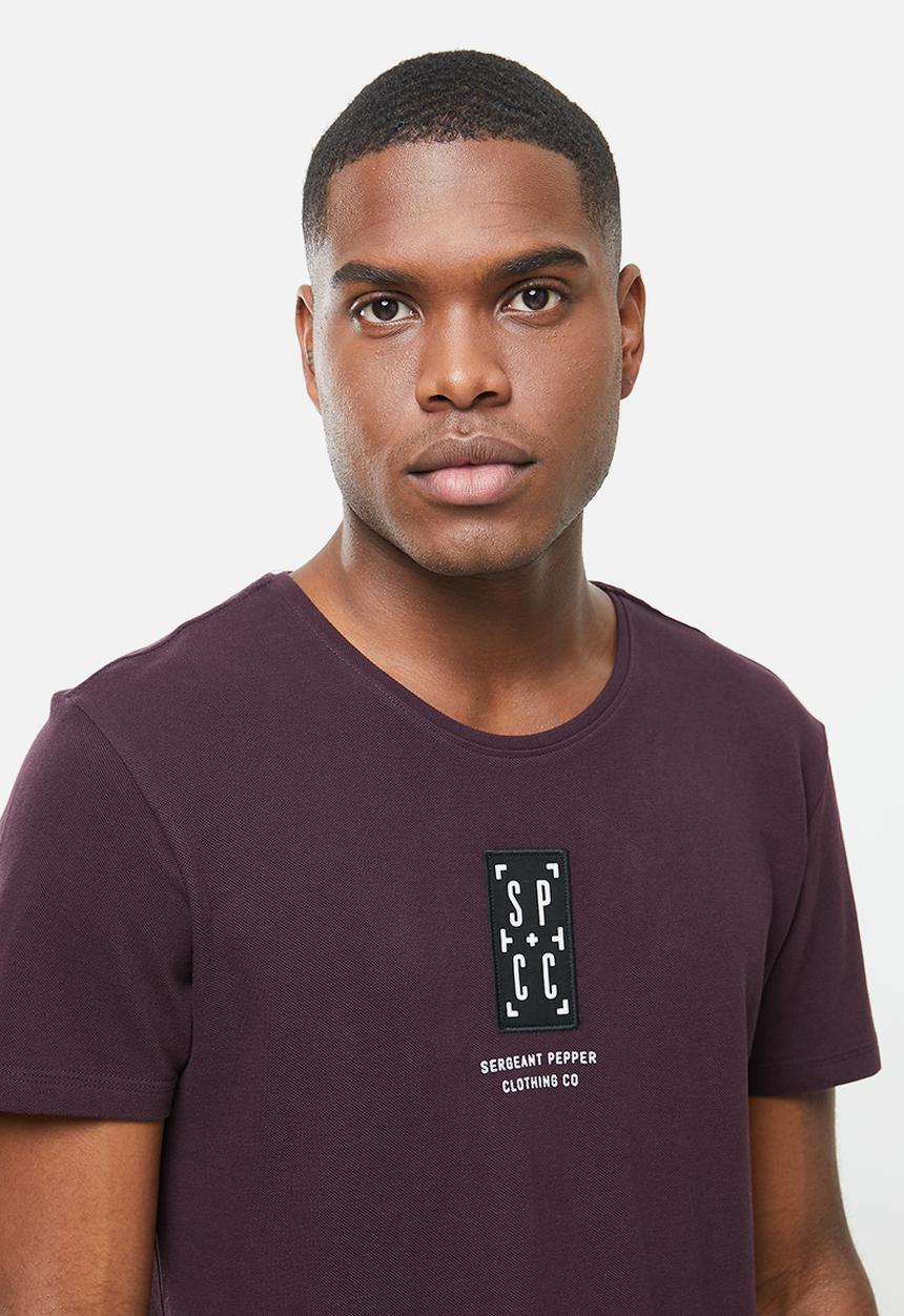 S.P.C.C - Hayne side slit straight hem tee - purple