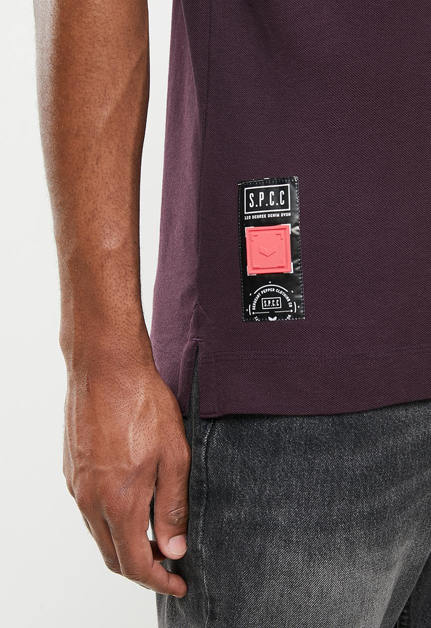 S.P.C.C - Hayne side slit straight hem tee - purple