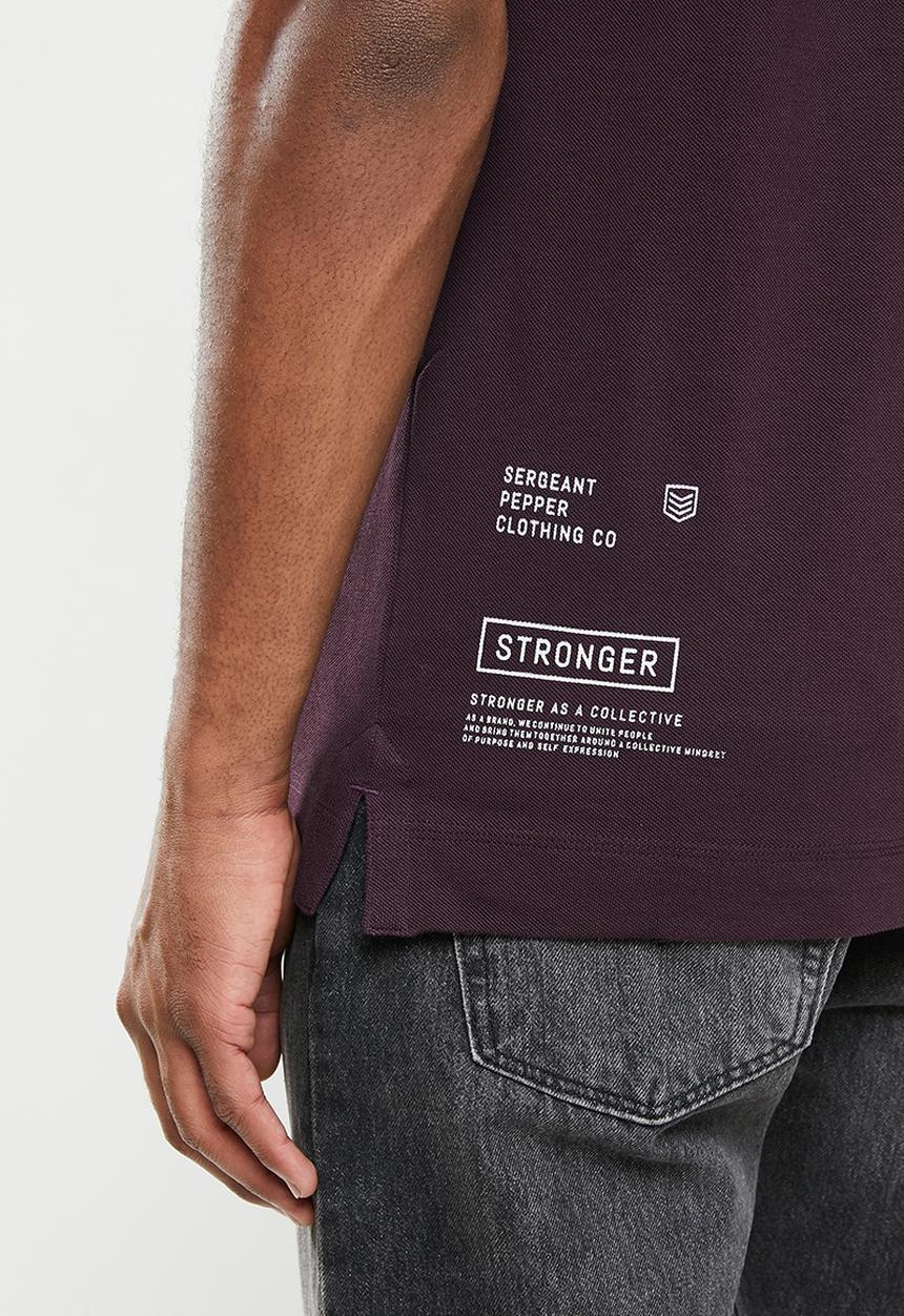 S.P.C.C - Hayne side slit straight hem tee - purple