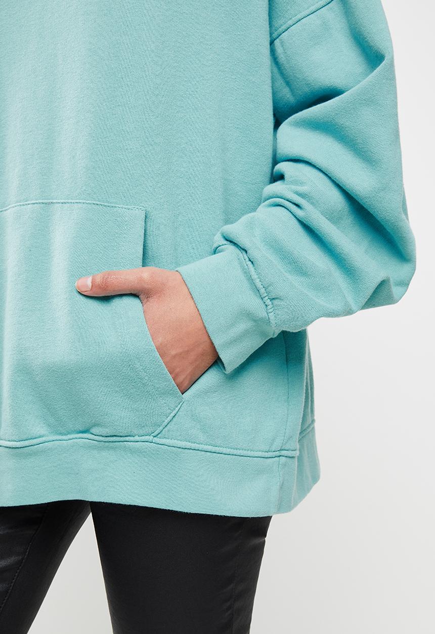 Missguided - Petite Missguided washed basic hoodie - blue