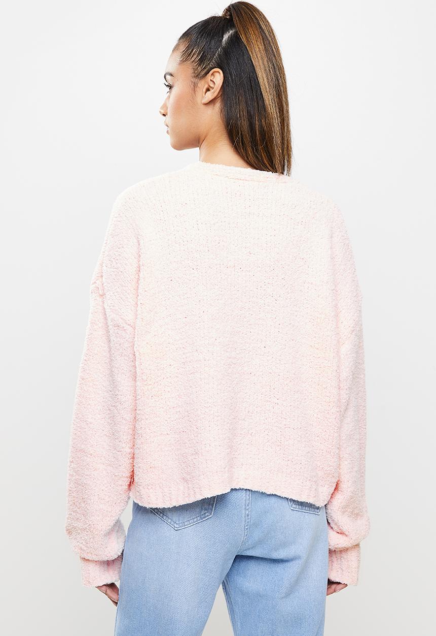 Missguided - Petite popcorn oversized cardigan - pink
