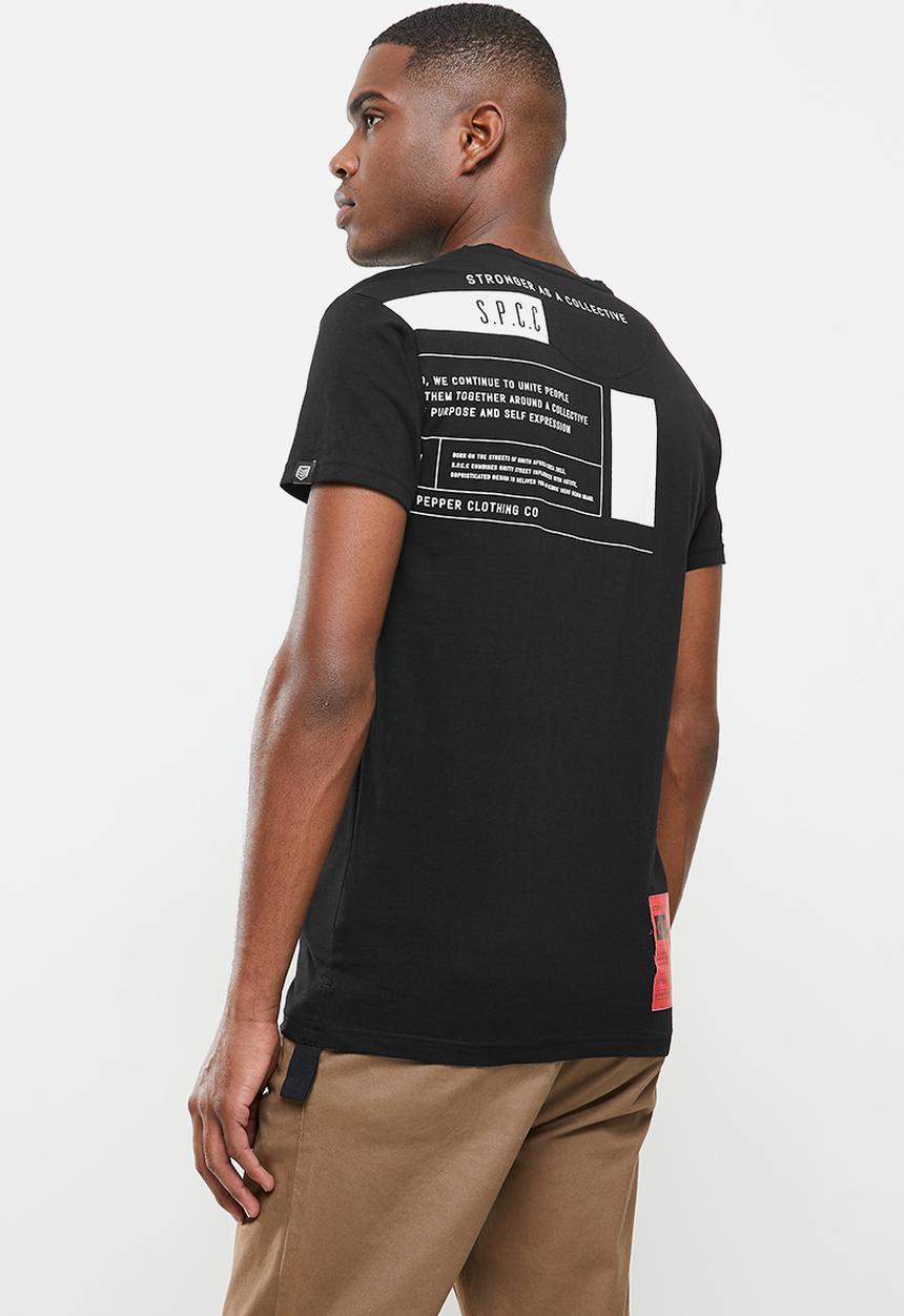 S.P.C.C - Foxe straight hem tee - black