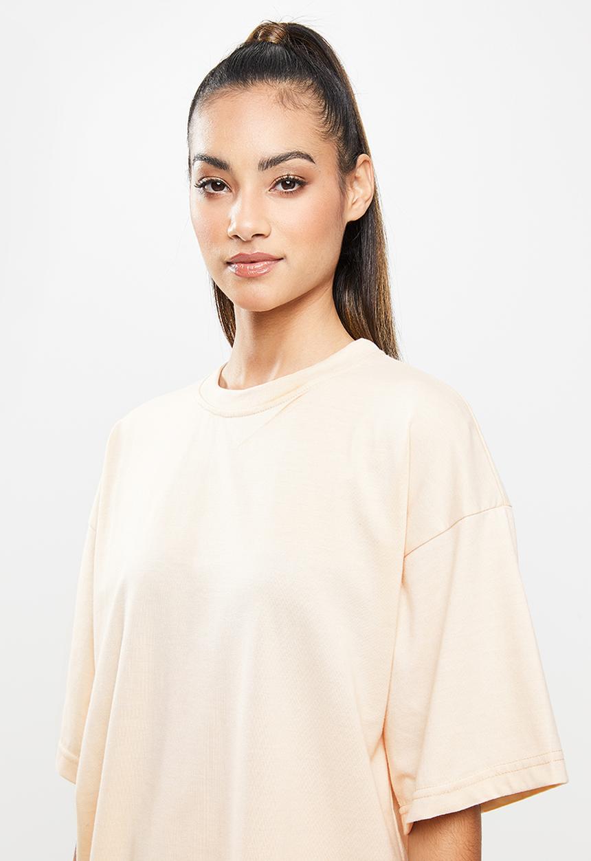 Missguided - Petite T-shirt jogger co-ord set - stone