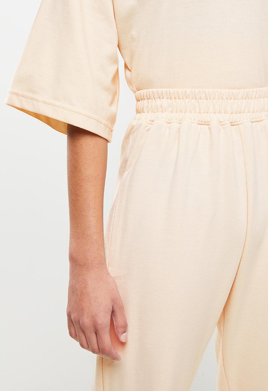 Missguided - Petite T-shirt jogger co-ord set - stone