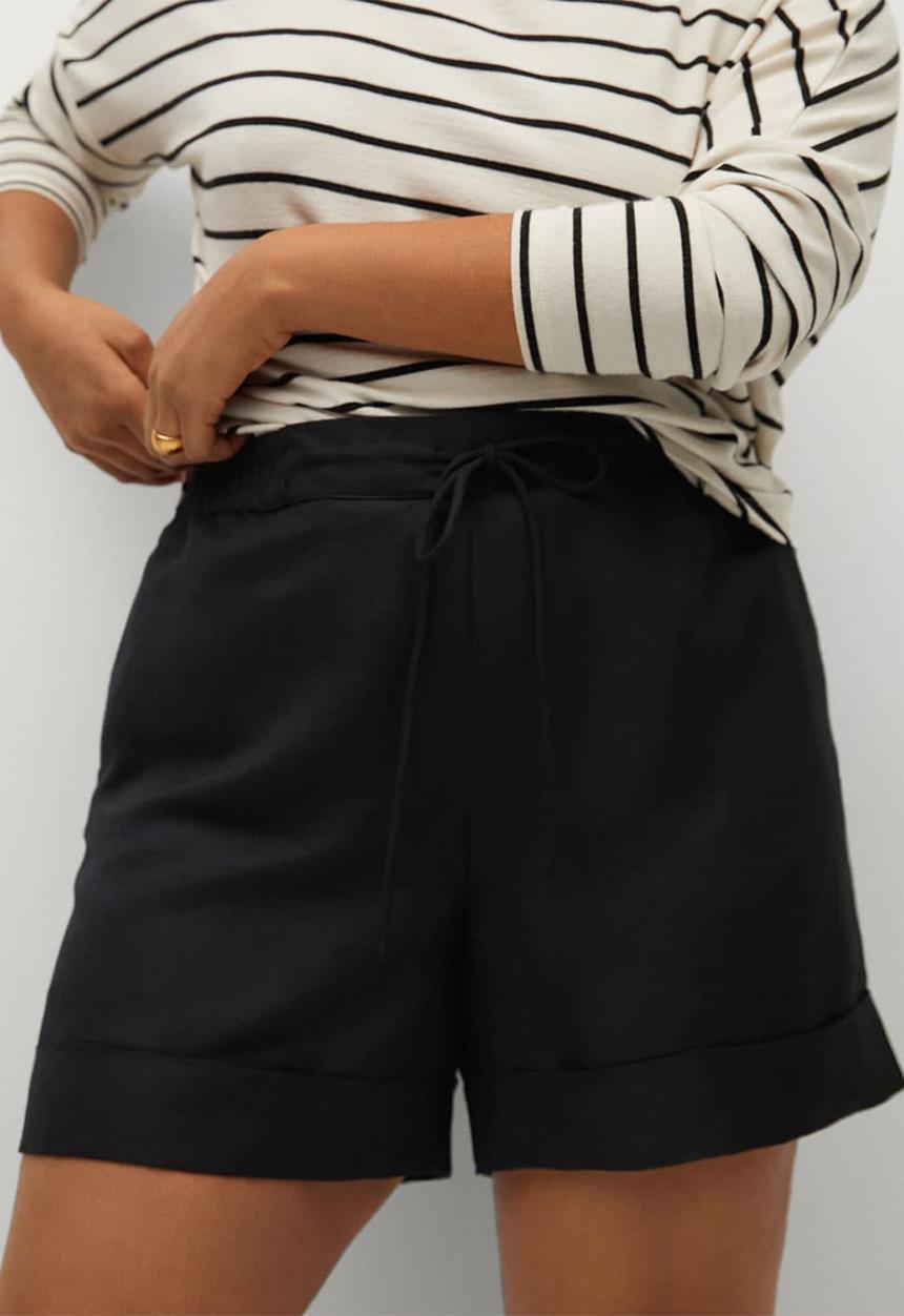 Violeta by Mango - Plus shorts cotili8 - black