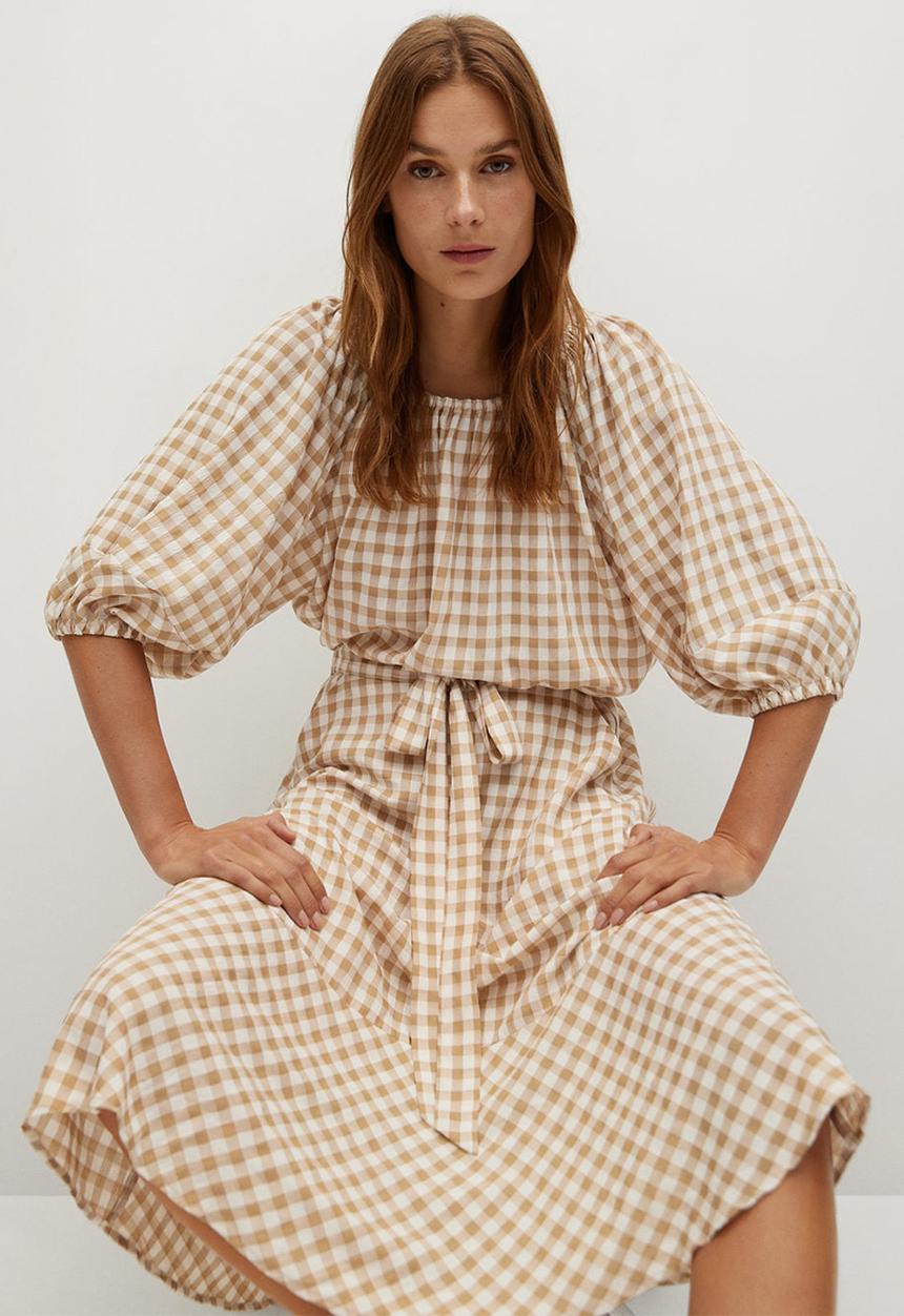 MANGO - Skirt picnic - light beige