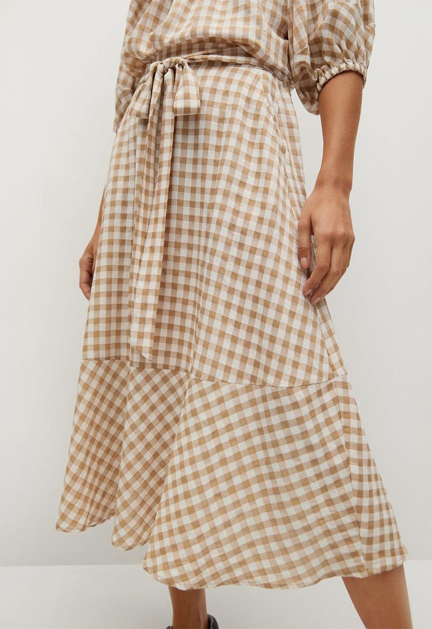 MANGO - Skirt picnic - light beige