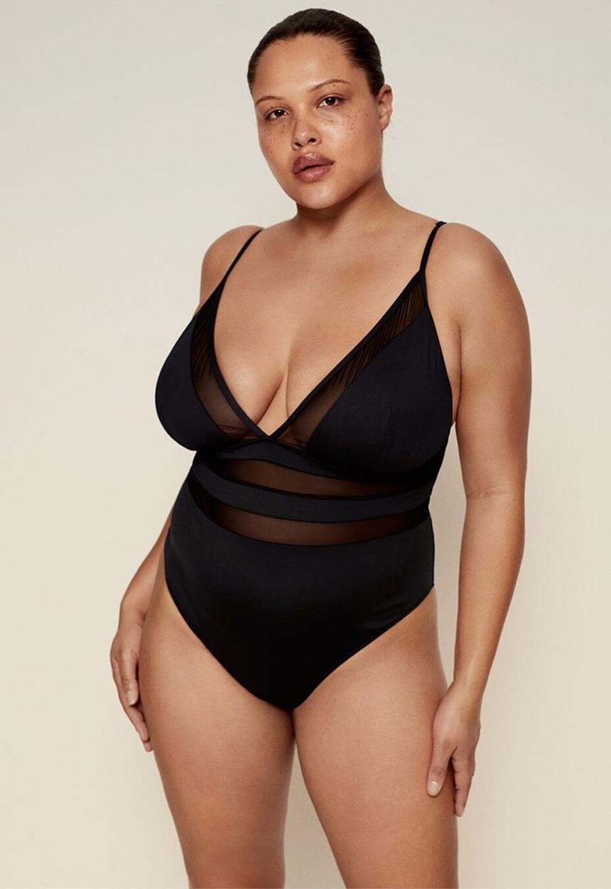 Violeta by Mango - Plus swimsuit samantha - black