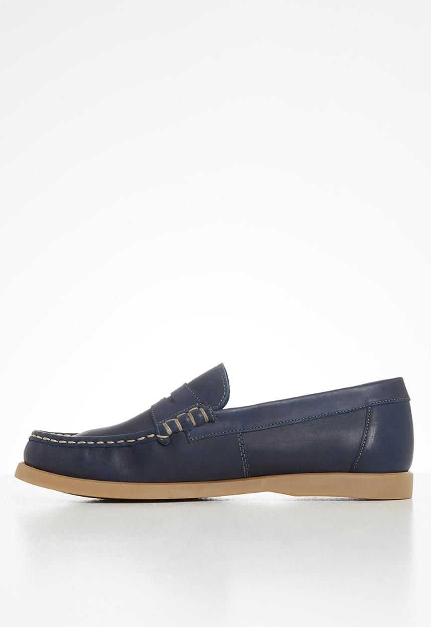 Grasshoppers - Deckskin loafer leather sandiego - navy
