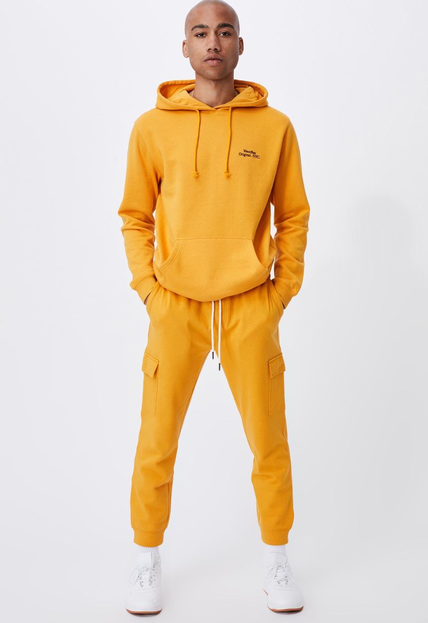 Cotton On - Trippy slim trackie cargo - yellow