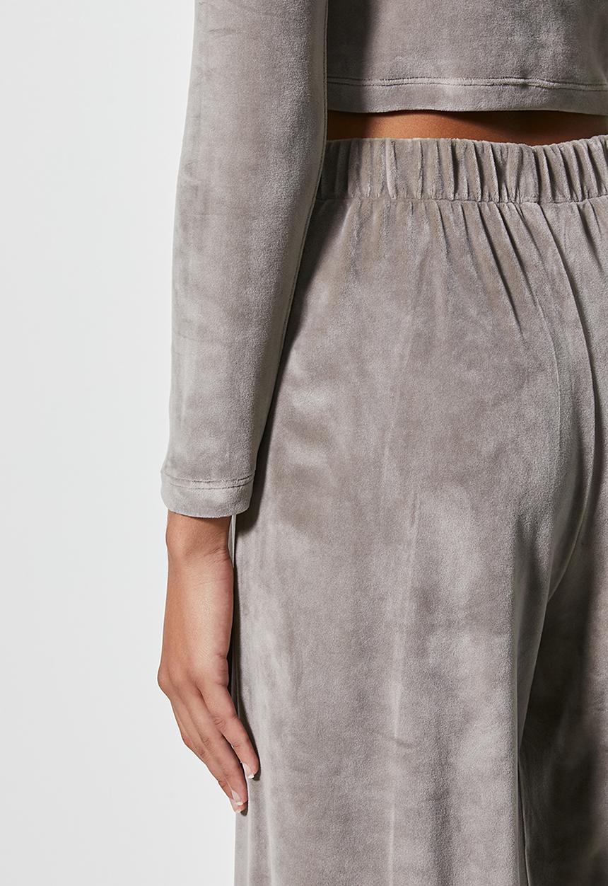 VELVET - Pull-on wide leg trouser - taupe