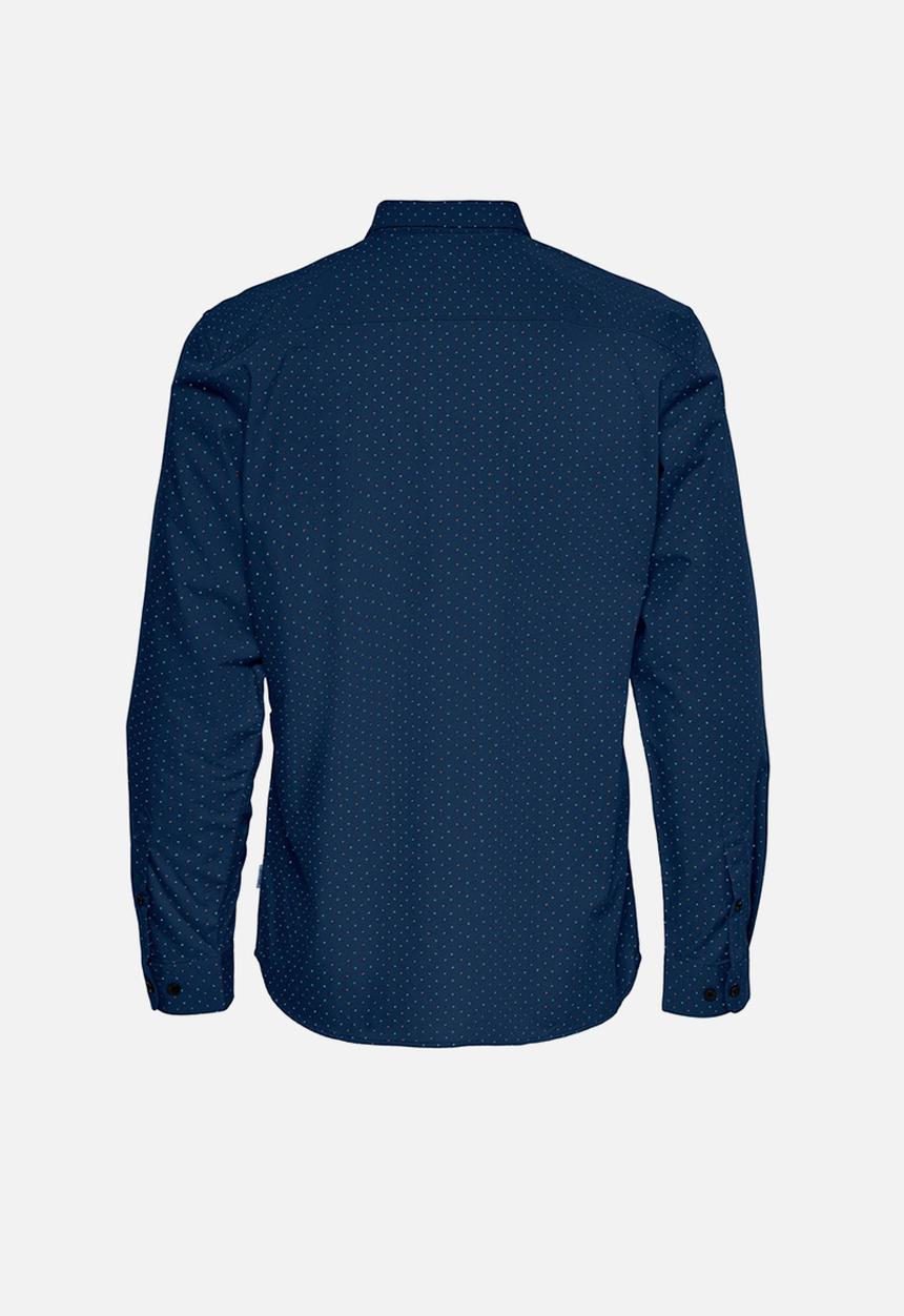 Only & Sons - Onssane ls ditsy poplin shirt - navy