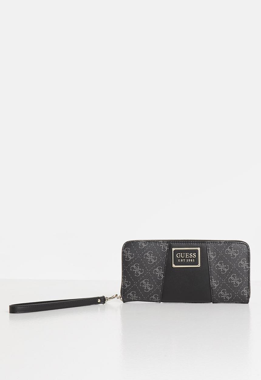 GUESS - Tyren slg large zip around - charcoal