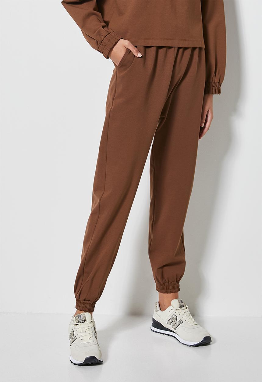 Superbalist - Premium ponti cuffed jogger - tobacco