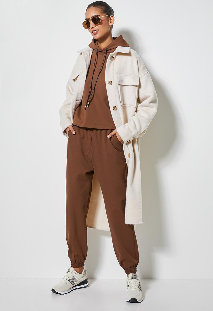 Superbalist - Premium ponti cuffed jogger - tobacco