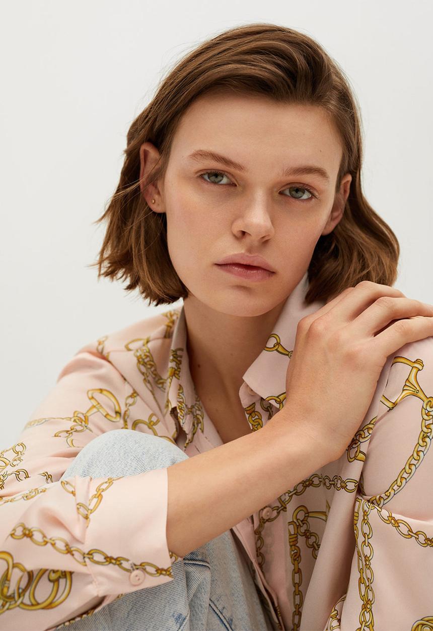 MANGO - Shirt greece - light pastel pink