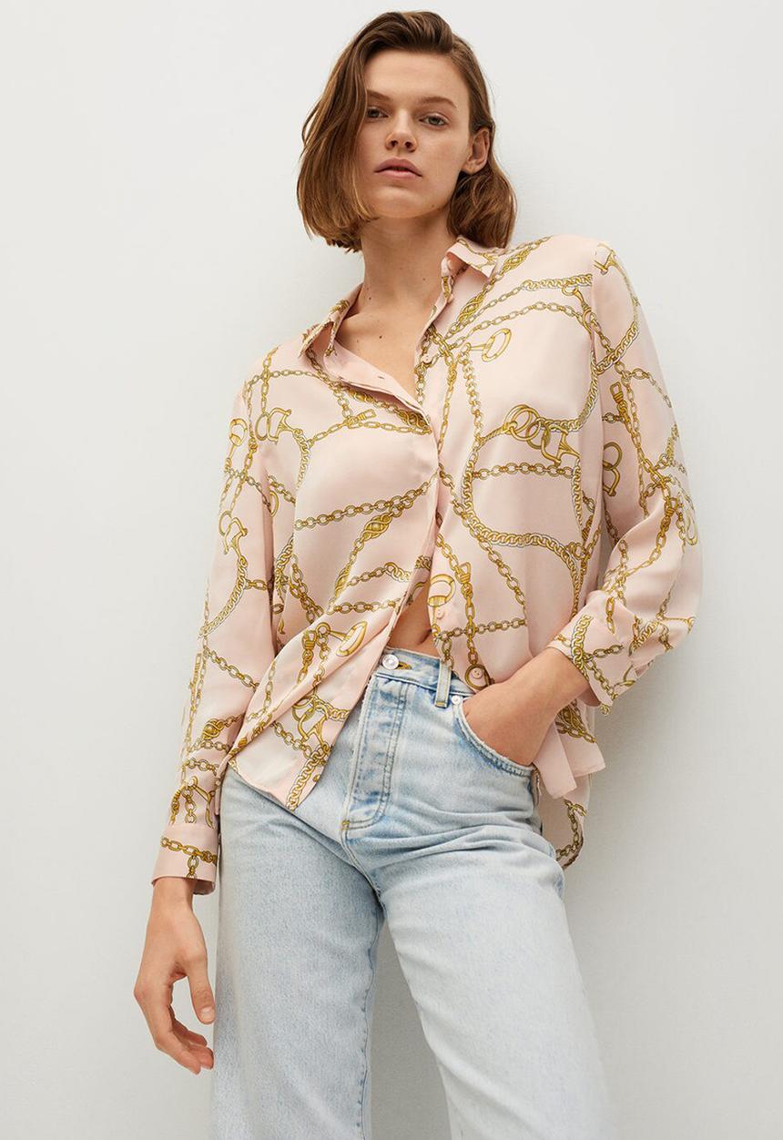 MANGO - Shirt greece - light pastel pink