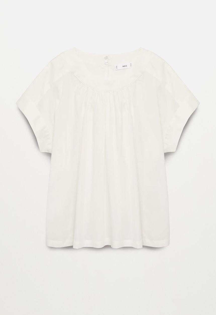 MANGO - Blouse vole-h - white