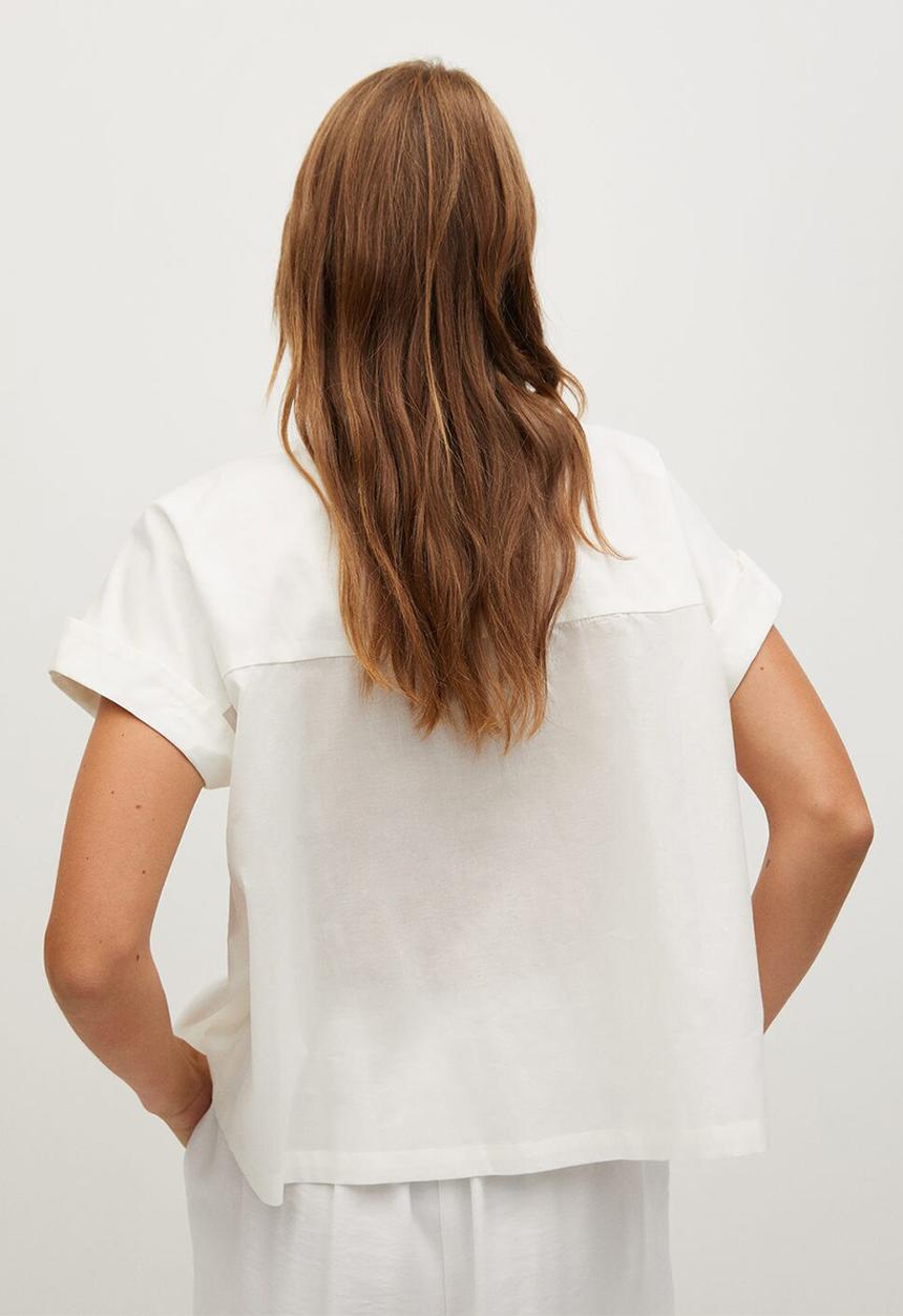 MANGO - Blouse vole-h - white