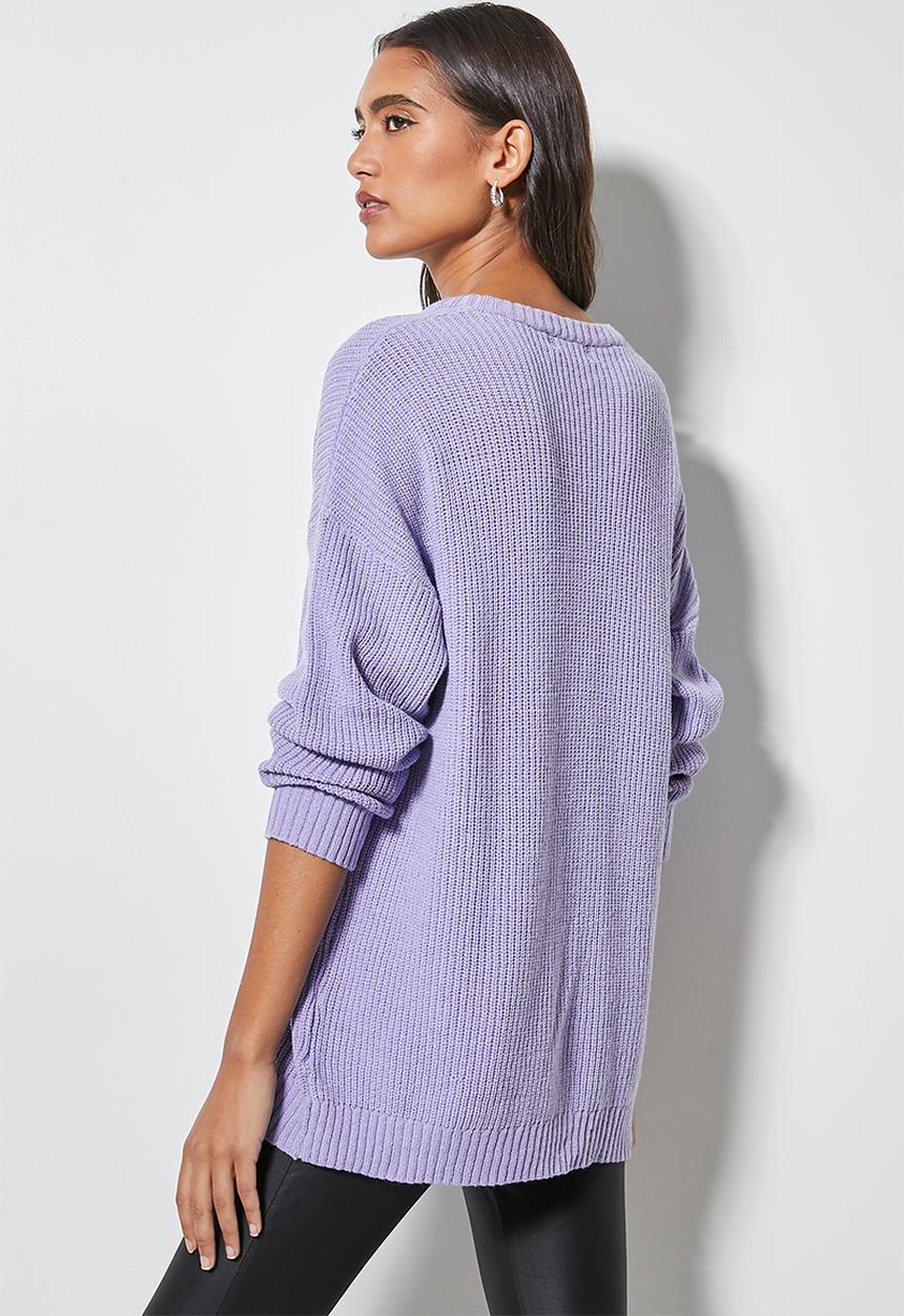 Superbalist - Lofty rib jumper - lilac