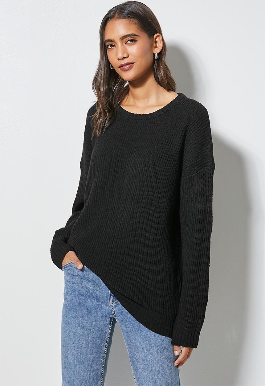 Superbalist - Loft rib jumper - black