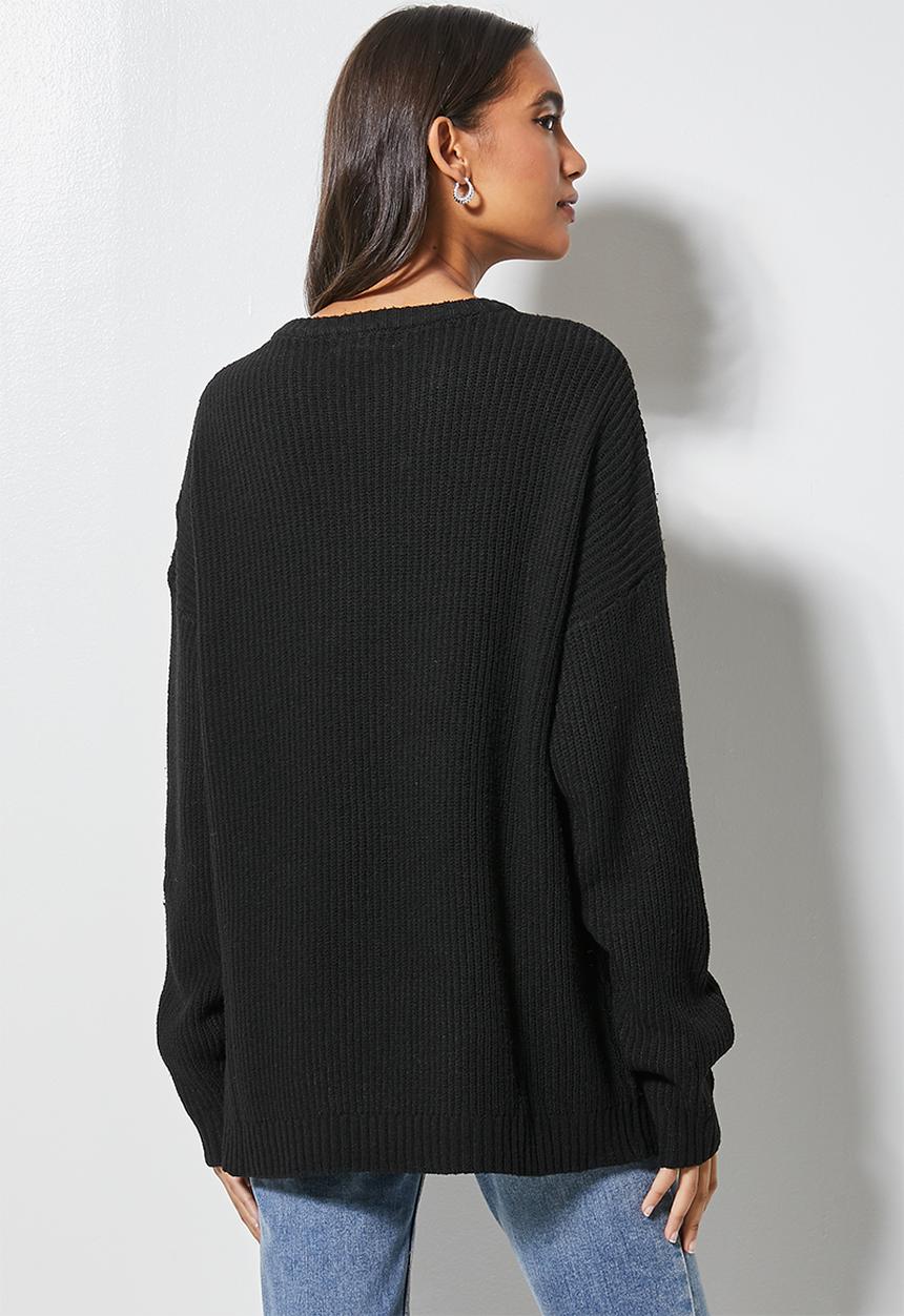 Superbalist - Loft rib jumper - black