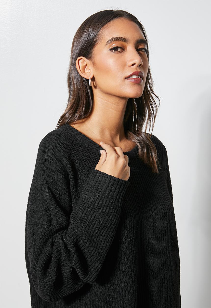 Superbalist - Loft rib jumper - black
